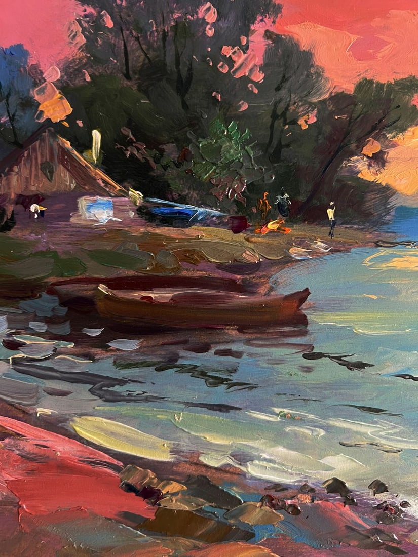Oil painting Boats at sunset Yuriy Suprunchuk - 9
