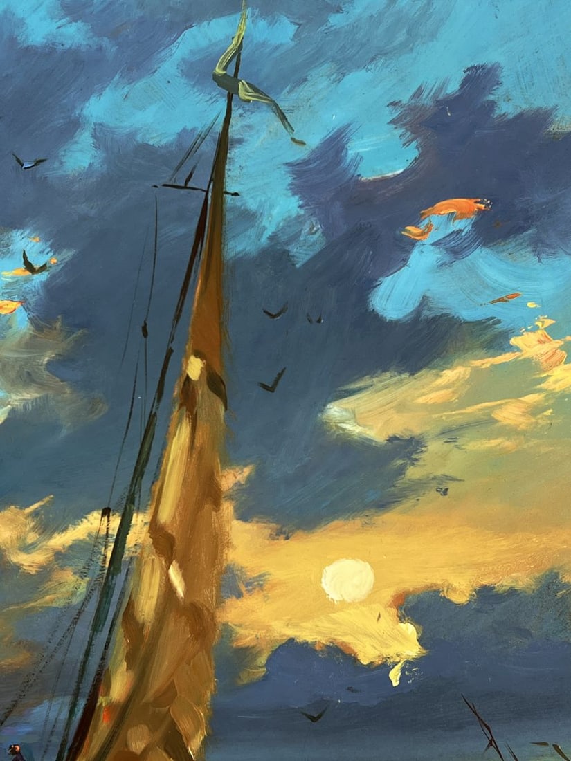 Oil painting Sailboat at sunset Yuriy Suprunchuk - 5