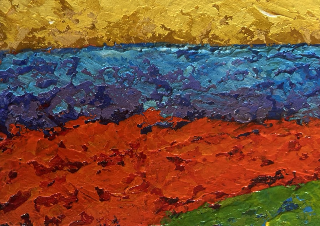 Oil painting Golden evening over green expanses V. Zadorozhnya - 6