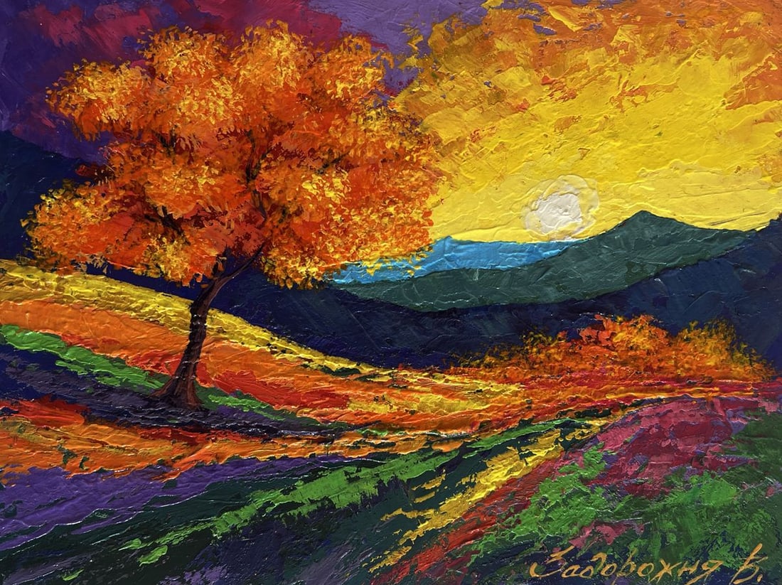Oil painting Romantic memories of the evening V. Zadorozhnya - 3