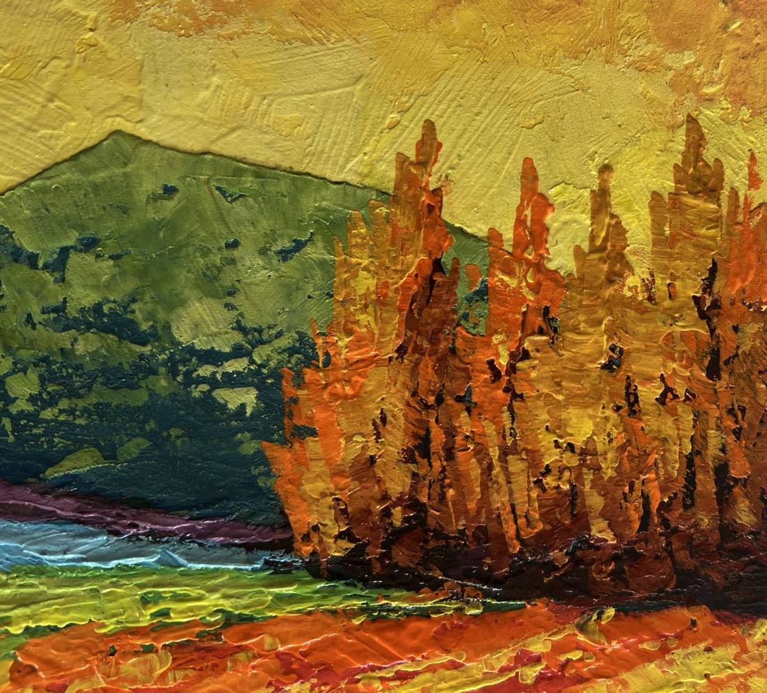 Oil painting Sunset tranquility of nature V. Zadorozhnya - 4