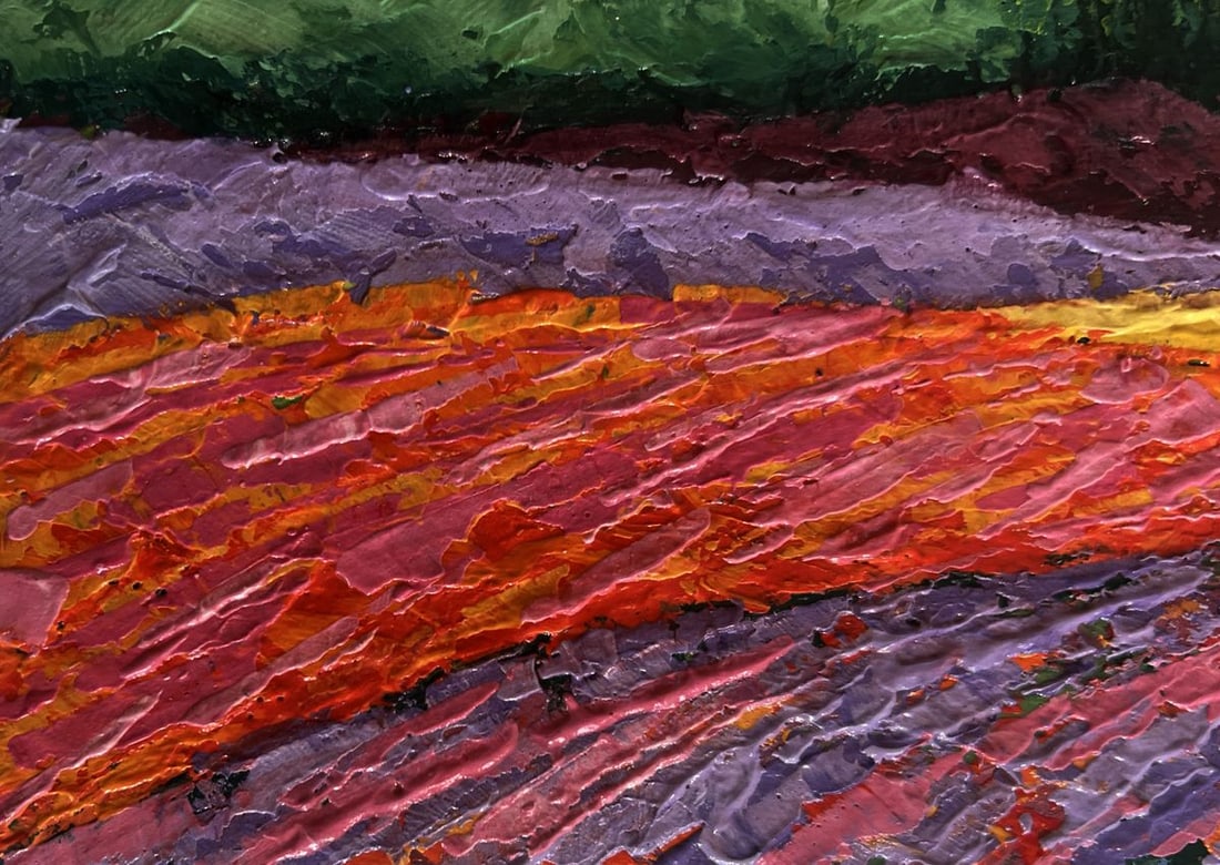 Oil painting Summer evening in sunset colors V. Zadorozhnya - 6