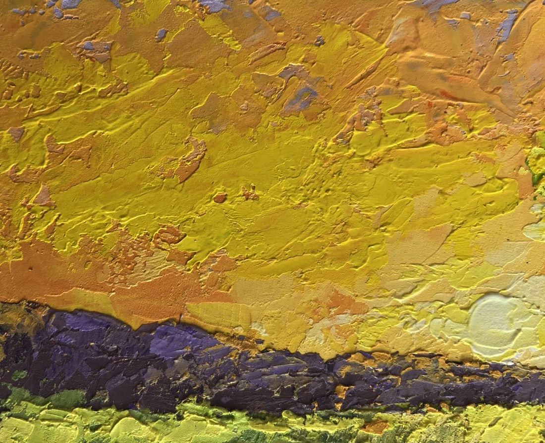 Oil painting Setting sun in the field V. Zadorozhnya - 5
