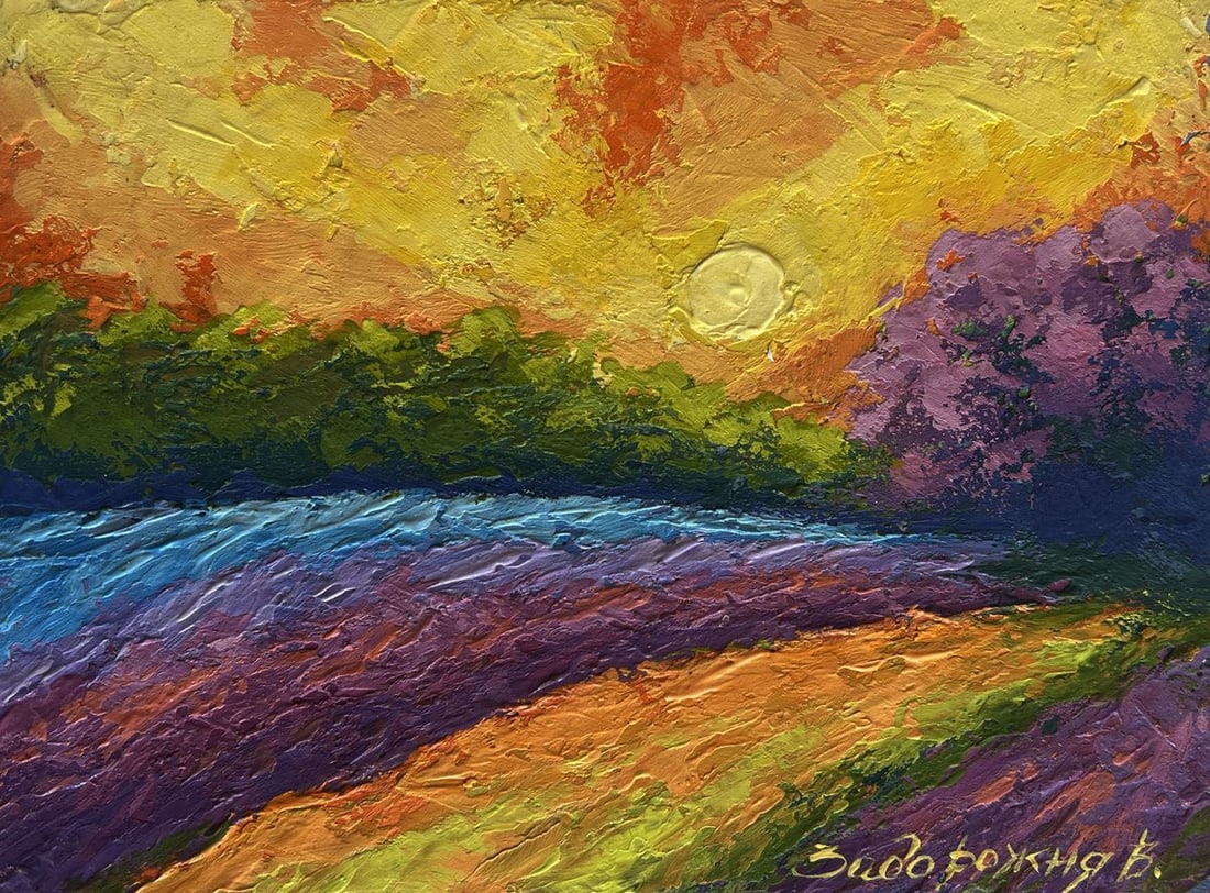 Oil painting The spring scent of blooming fields V. Zadorozhnya - 3