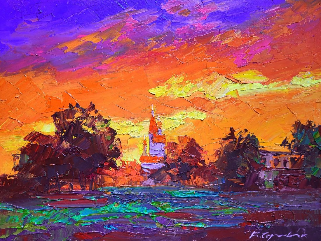 Oil painting Evening Boris Serdyuk (1 of 7)