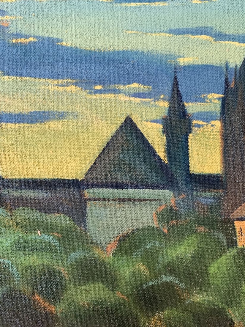 Oil painting City Castle Mykhailo Burdylo - 5
