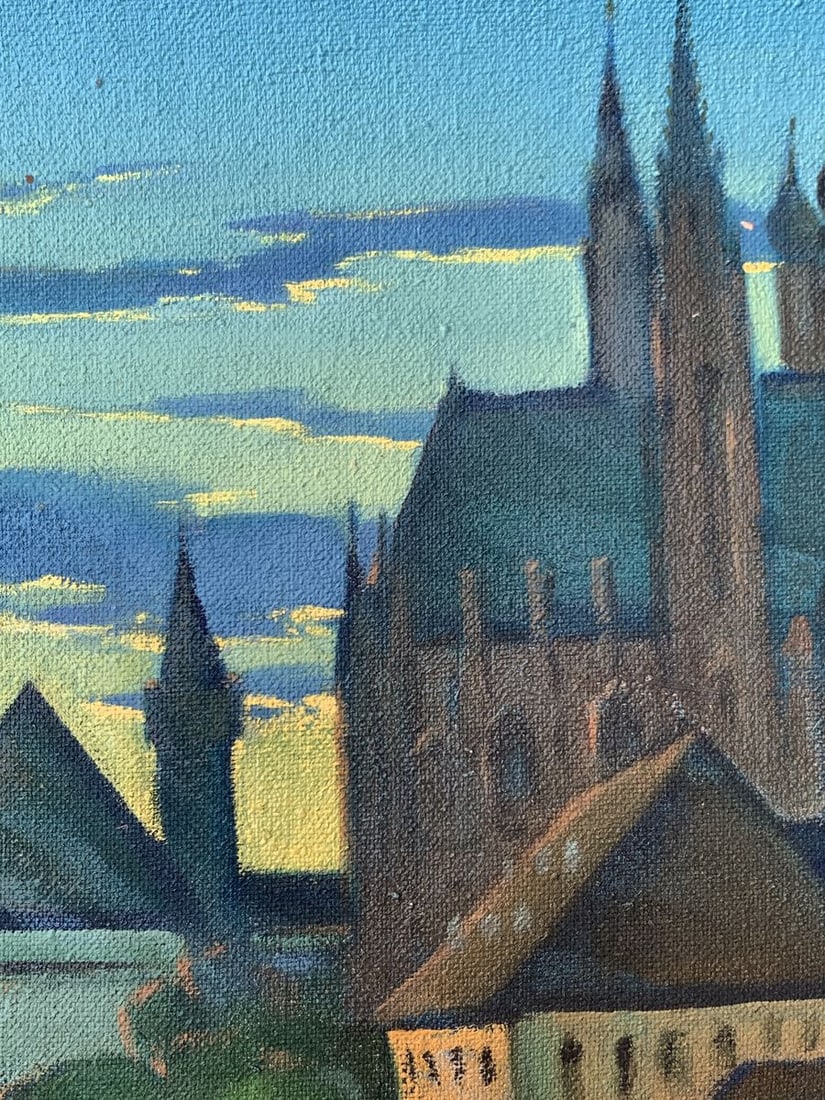 Oil painting City Castle Mykhailo Burdylo - 6