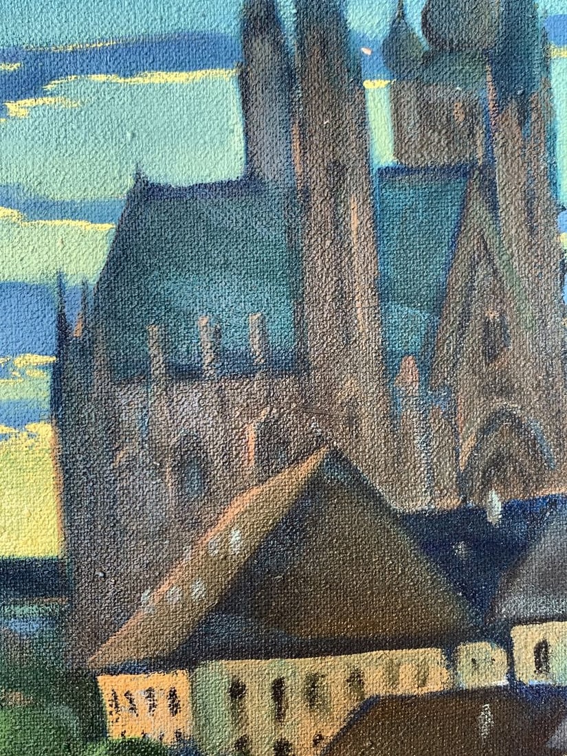 Oil painting City Castle Mykhailo Burdylo - 8