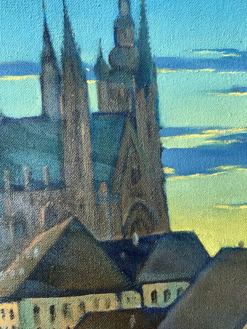 Oil painting City Castle Mykhailo Burdylo - 9