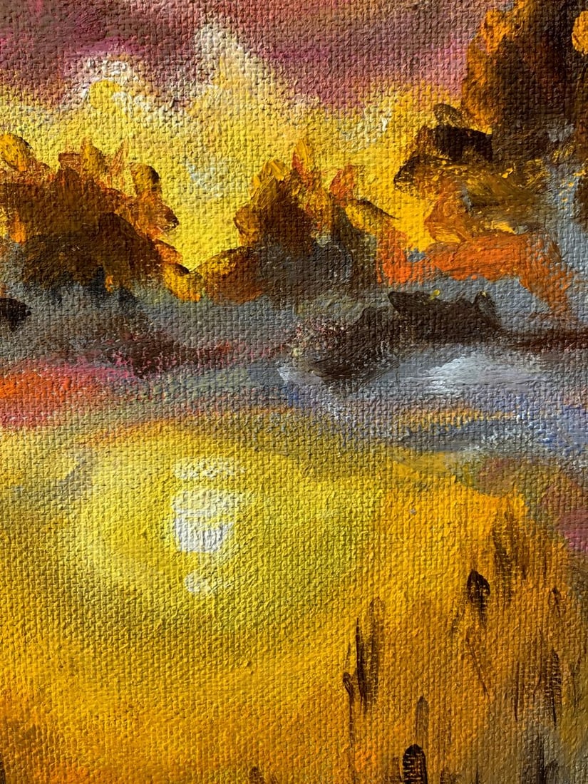 Oil painting Sunset sun Valentina Simashchuk - 10