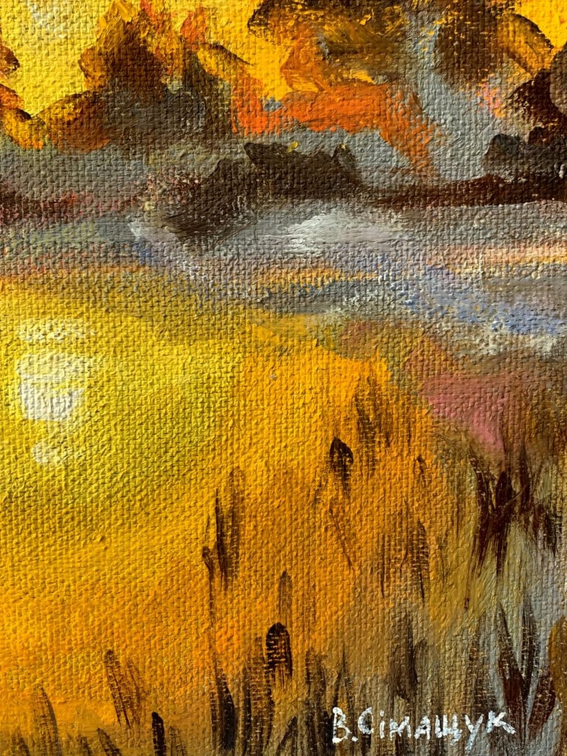 Oil painting Sunset sun Valentina Simashchuk - 11