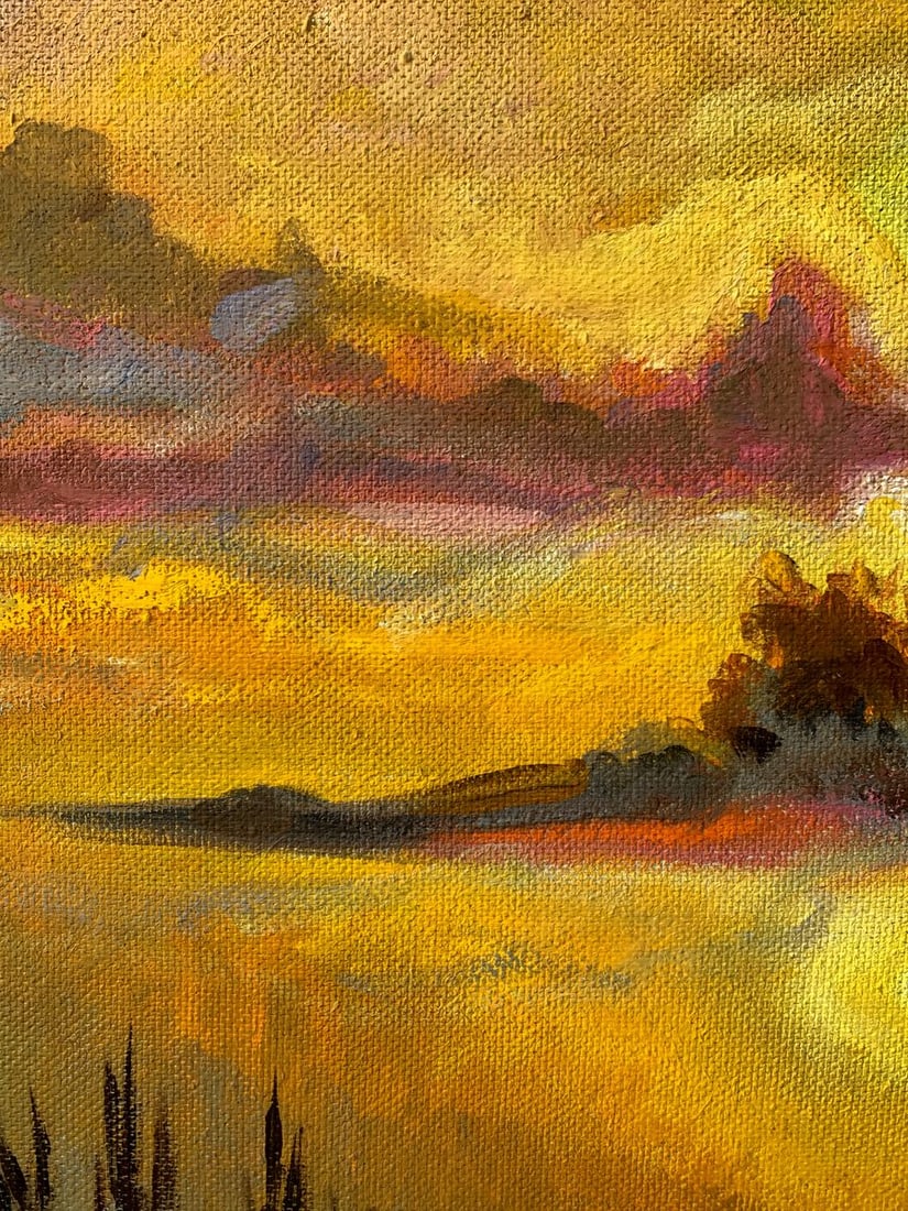Oil painting Sunset sun Valentina Simashchuk - 4