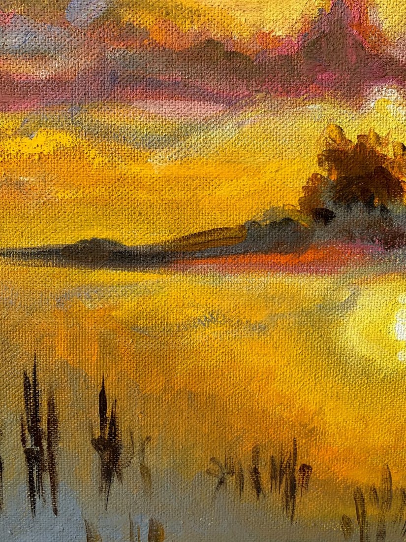 Oil painting Sunset sun Valentina Simashchuk - 5