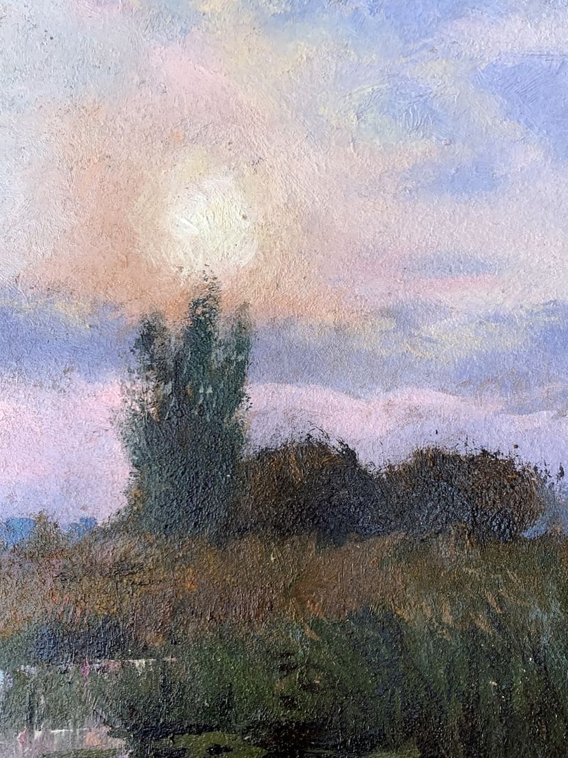 Oil painting Sun in the field Unknown artist - 11