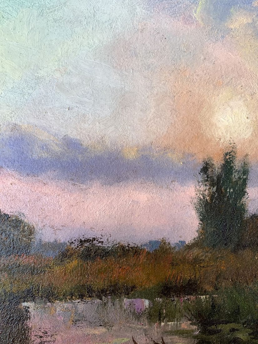 Oil painting Sun in the field Unknown artist - 6