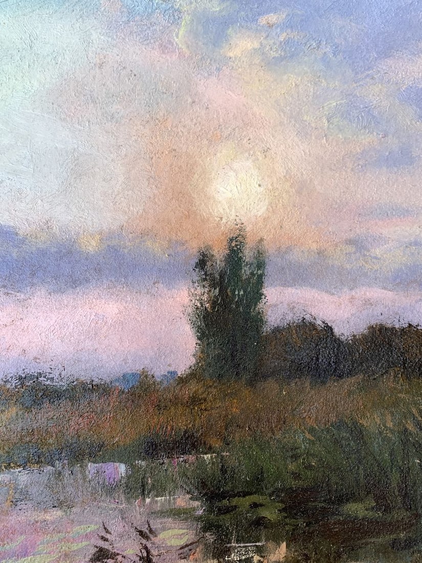 Oil painting Sun in the field Unknown artist - 8