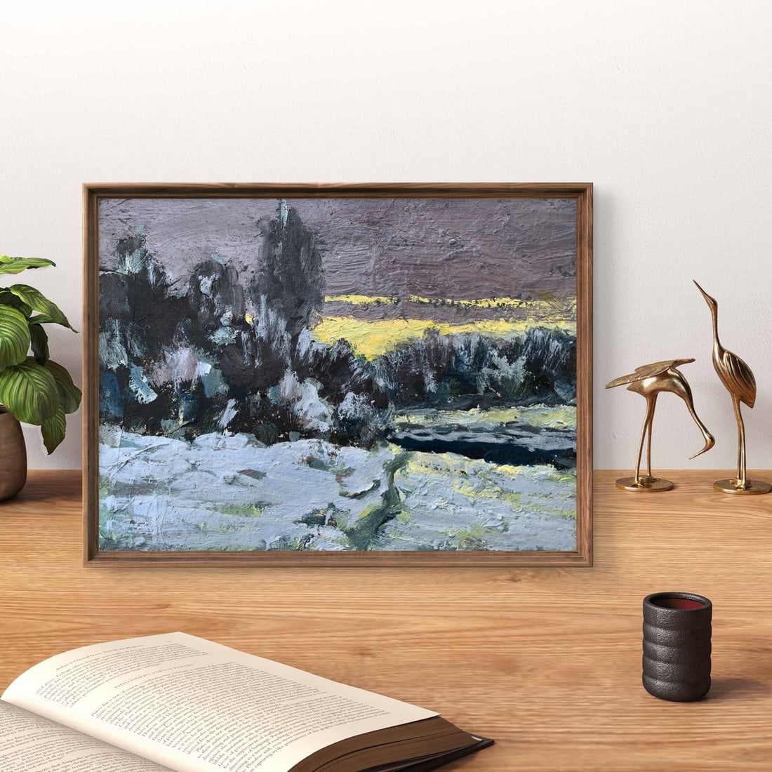 Oil painting The long awaited winter evening Leonid Maistrenko - 3