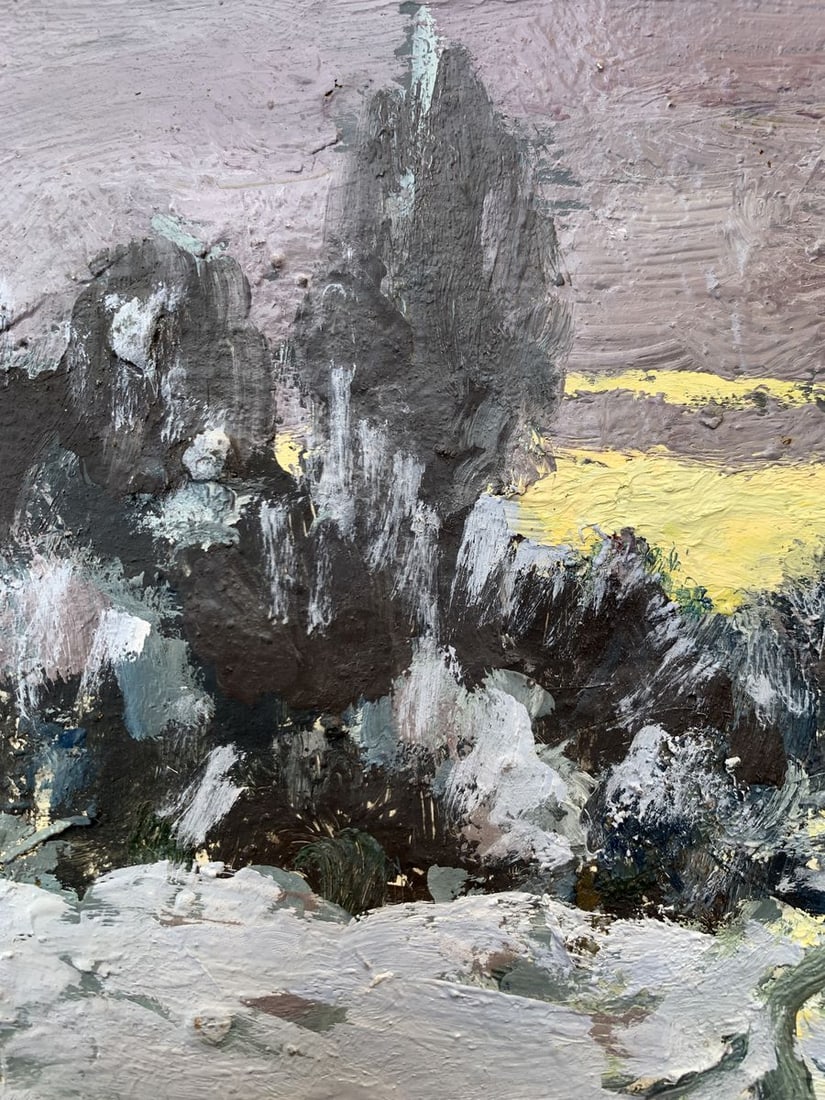 Oil painting The long awaited winter evening Leonid Maistrenko - 4