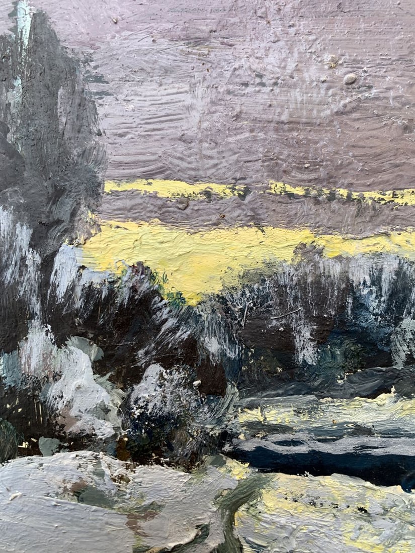Oil painting The long awaited winter evening Leonid Maistrenko - 8