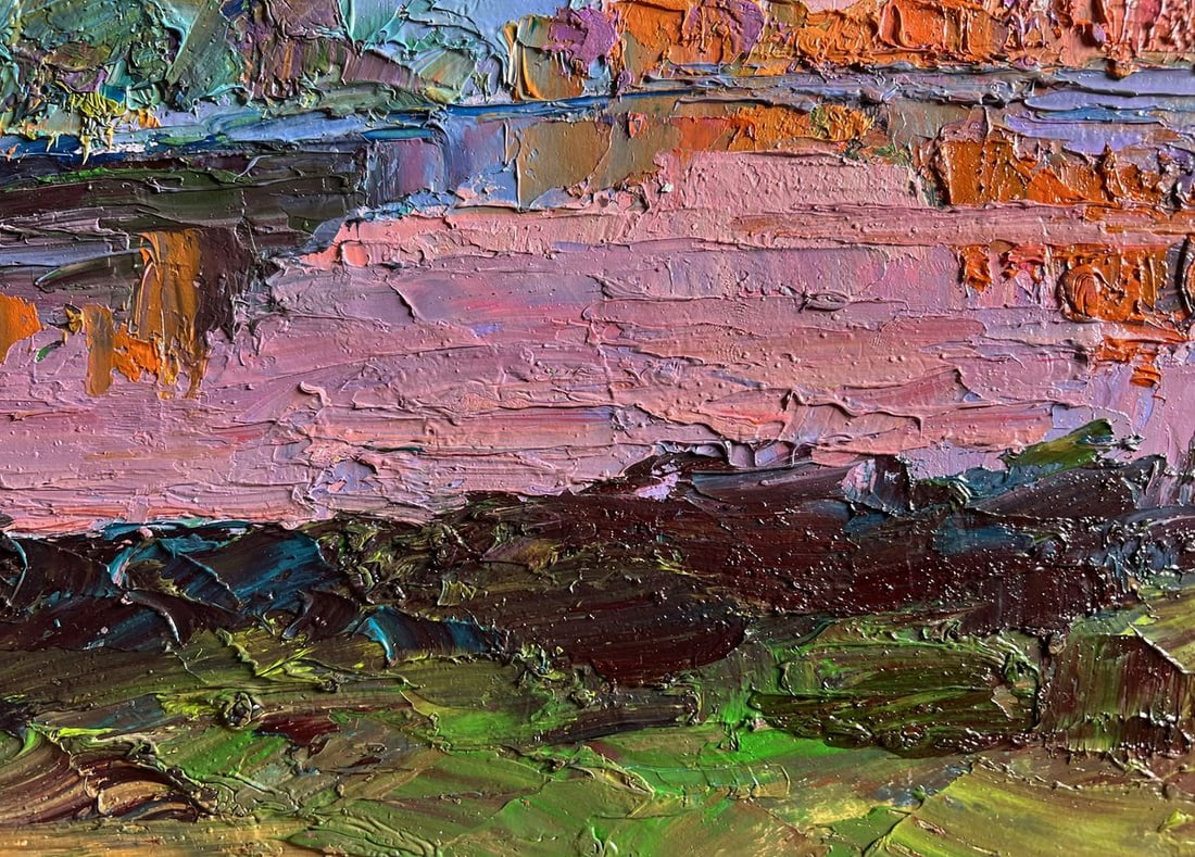 Oil painting Evening on the river Boris Serdyuk - 7