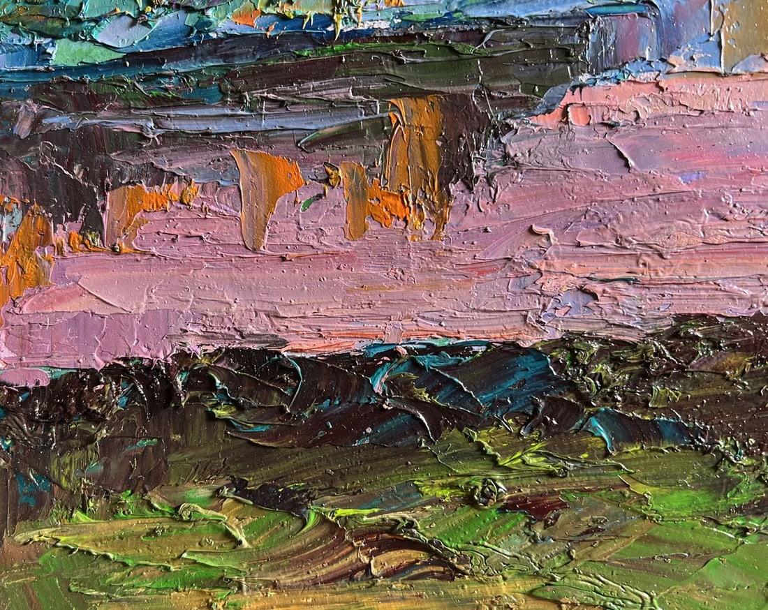 Oil painting Evening on the river Boris Serdyuk - 8