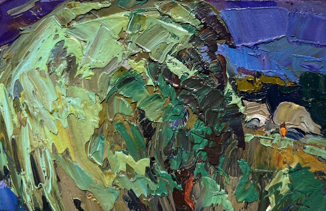 Oil painting At the night lake Oksana Kalenyuk - 7