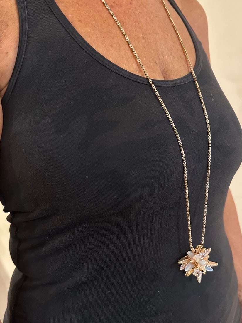 Cartier 18k Rose Gold Limited Edition Diamond Meterore Fractal Pendant Necklace - 4