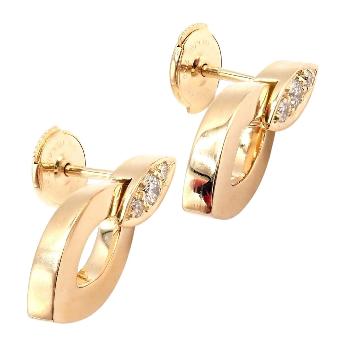 Authentic! Cartier 18K Yellow Gold Diamond Diadea Link Bracelet Earrings Set - 12