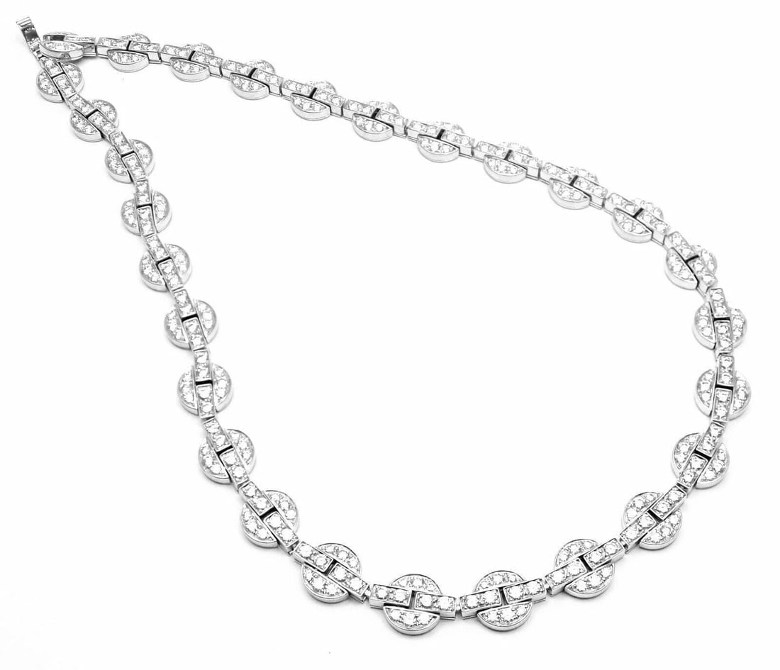 Rare! Authentic Cartier Orissa 18k White Gold Diamond Necklace Certificate Box - 2