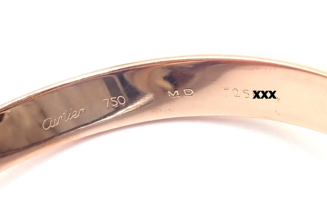 Cartier 18k Tricolor Gold Trinity Large Model Medium Size Bangle Bracelet - 7