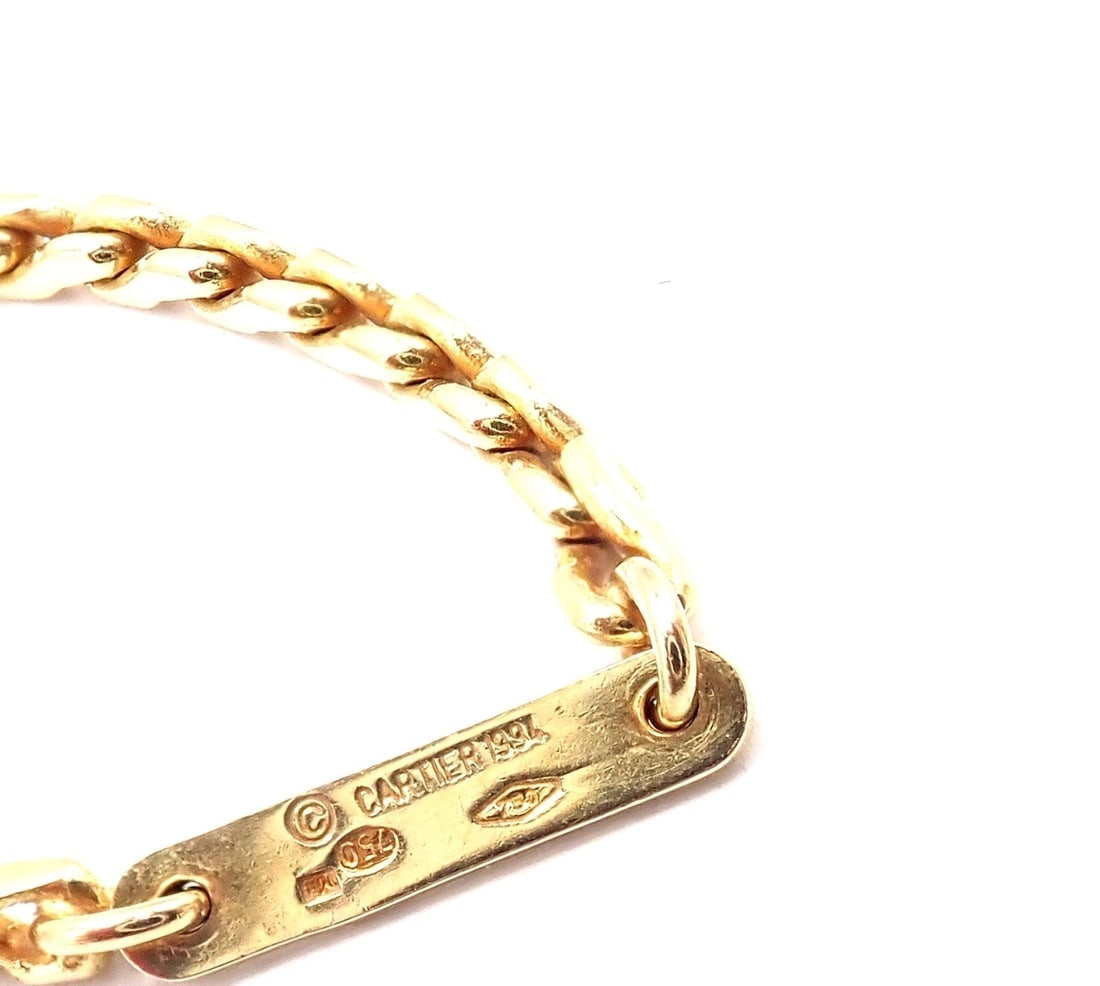 Authentic! Cartier 18k Yellow White Gold Double Heart Pendant Chain Necklace - 8