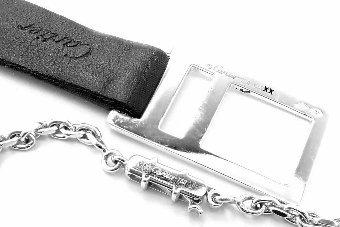 Rare! Authentic Cartier Hypnose 18k White Gold Diamond Silk Cord Chain Necklace - 4