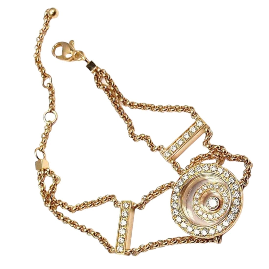 Rare! Authentic Chopard Happy Spirit Diamond Chain Bracelet Retail $13,200: Rare! Authentic Chopard Happy Spirit Diamond Chain Bracelet Retail $13,200 About This Piece: The Chopard Happy Spirit Diamond Chain Bracelet is an exquisite piece. Crafted with delicate precision, it 