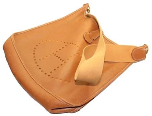 Authentic! Hermes Evelyne Brown Epsom Leather GM Handbag Purse - 3