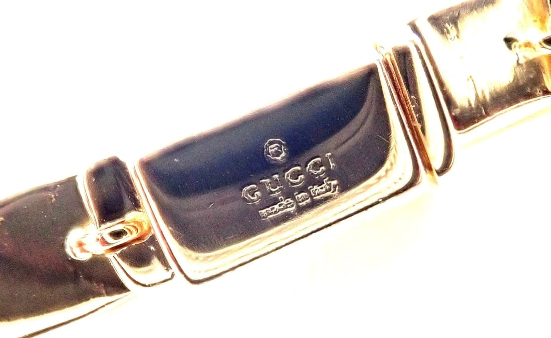 Rare! Authentic Gucci 18k Yellow Gold Diamond Tennis Necklace - 9