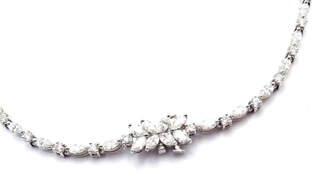 Tiffany & Co Victoria Platinum 15.92ct Diamond Mixed Cluster Necklace Paper - 7