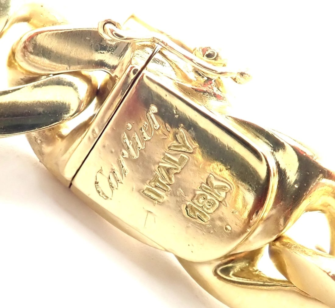 Rare! Authentic Vintage Cartier 18k Yellow Gold Link Chain Necklace - 4