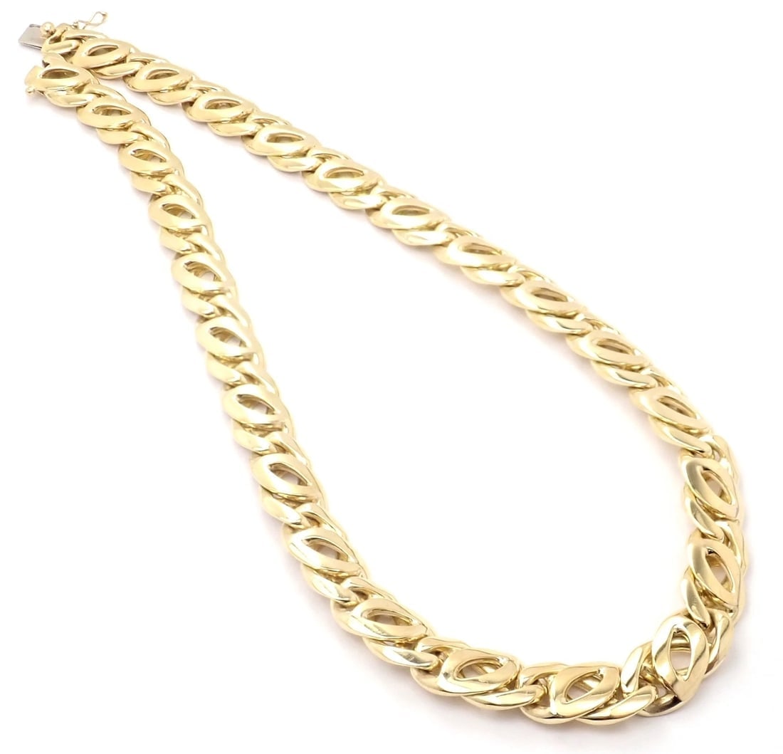 Rare! Authentic Vintage Cartier 18k Yellow Gold Link Chain Necklace - 6