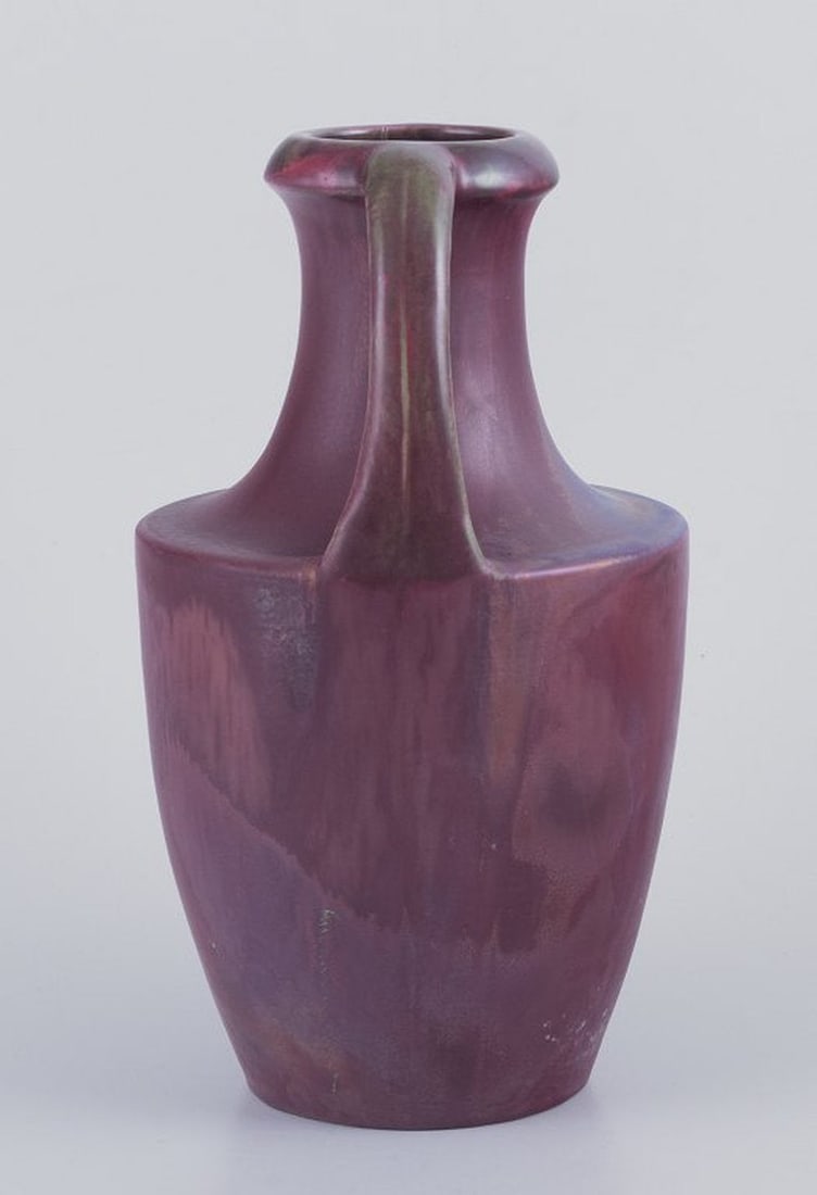 Karl Svensson for Höganäs, Sweden. Large ceramic vase. Classic amphora shape. - 4