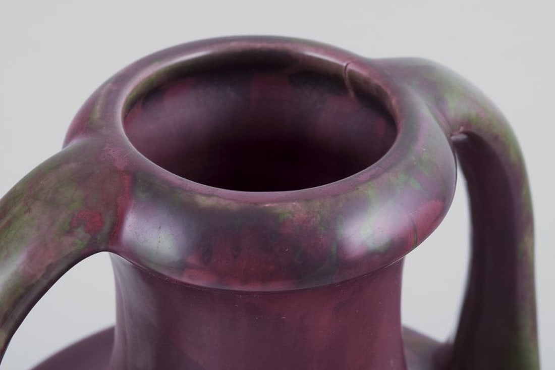 Karl Svensson for Höganäs, Sweden. Large ceramic vase. Classic amphora shape. - 5