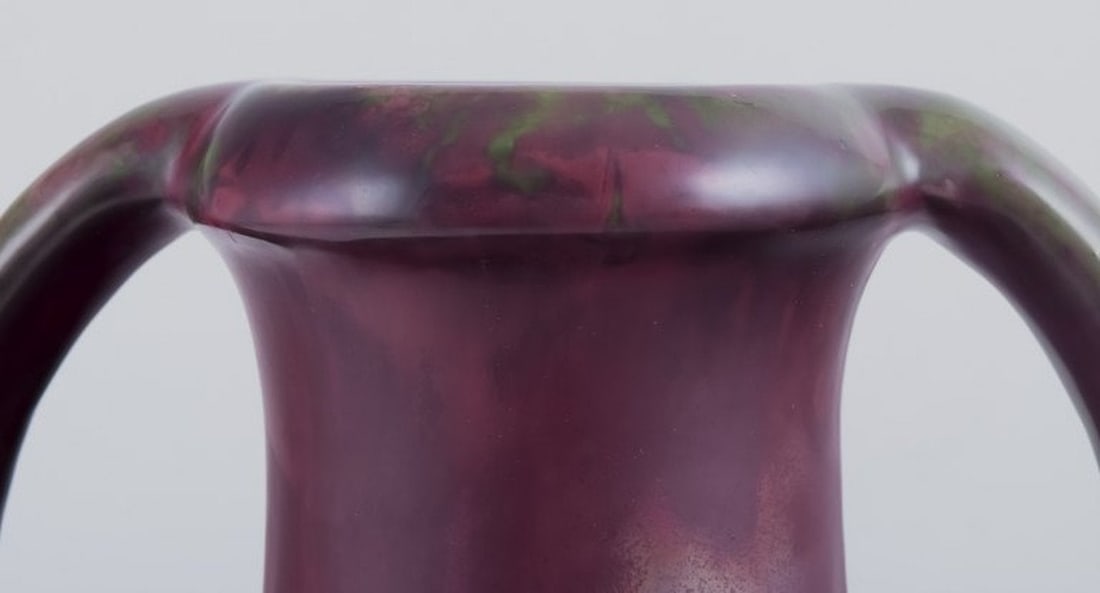 Karl Svensson for Höganäs, Sweden. Large ceramic vase. Classic amphora shape. - 8