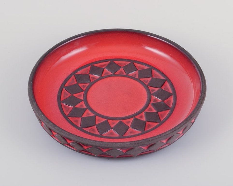 Frank Keramik, Denmark. Large bowl of glazed stoneware. 1970s. - 3