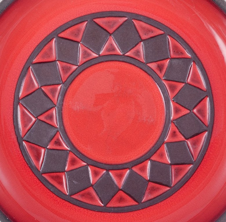 Frank Keramik, Denmark. Large bowl of glazed stoneware. 1970s. - 5