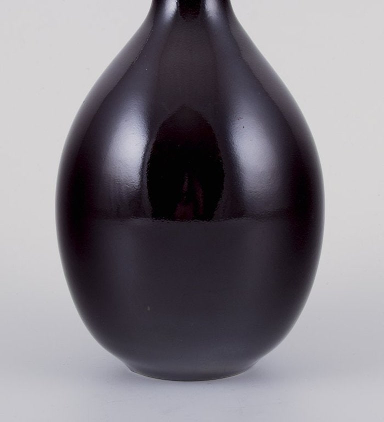 Nils Thorsson for Royal Copenhagen. Unique stoneware vase, double gourd-shaped. 1930s/40s. - 4