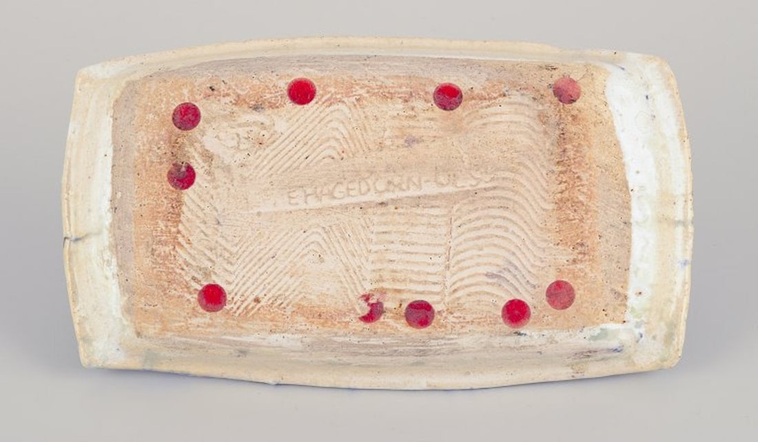 Jeppe Hagedorn-Olsen, Danish ceramist. Unique bowl in earthenware with abstract motifs. 1970s. - 6