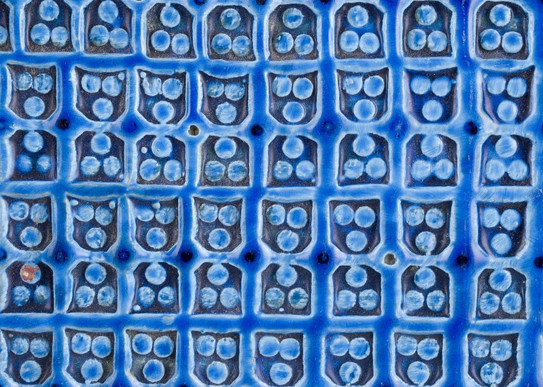 Aldo Londi for Bitossi, Italy. Square bowl on feet in glazed ceramic. Circa 1970. - 6