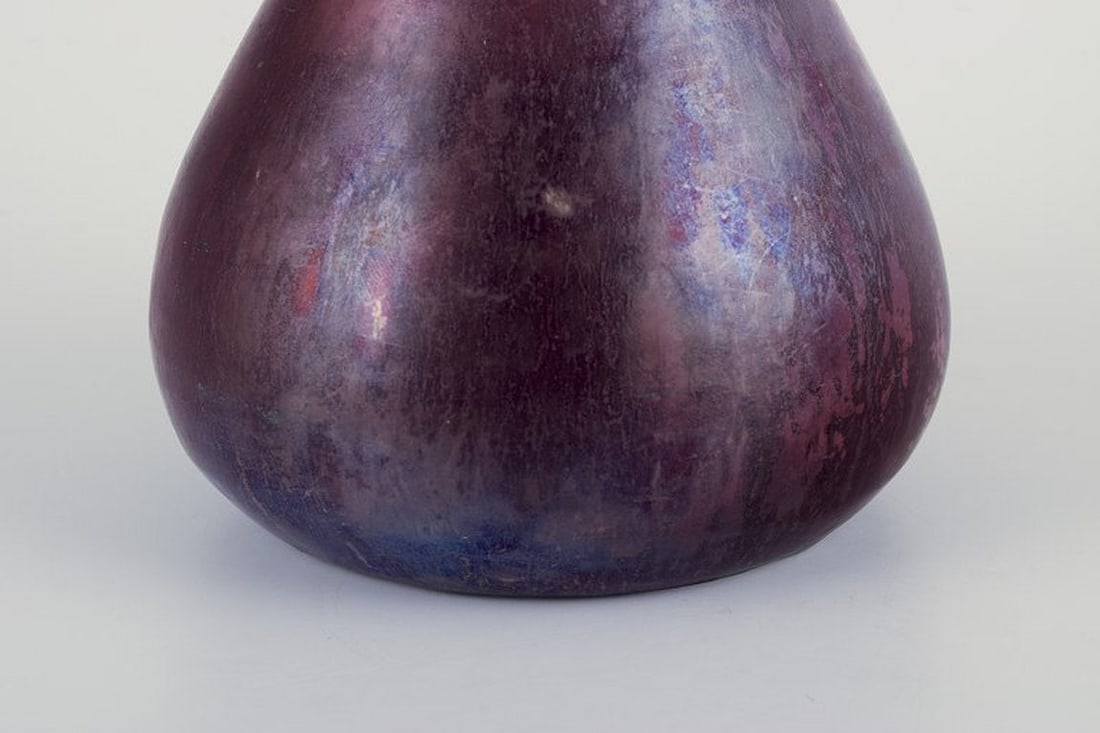 Søren Kongstrand, Danish ceramicist. Unique vase in shiny glaze. Circa 1920. - 5