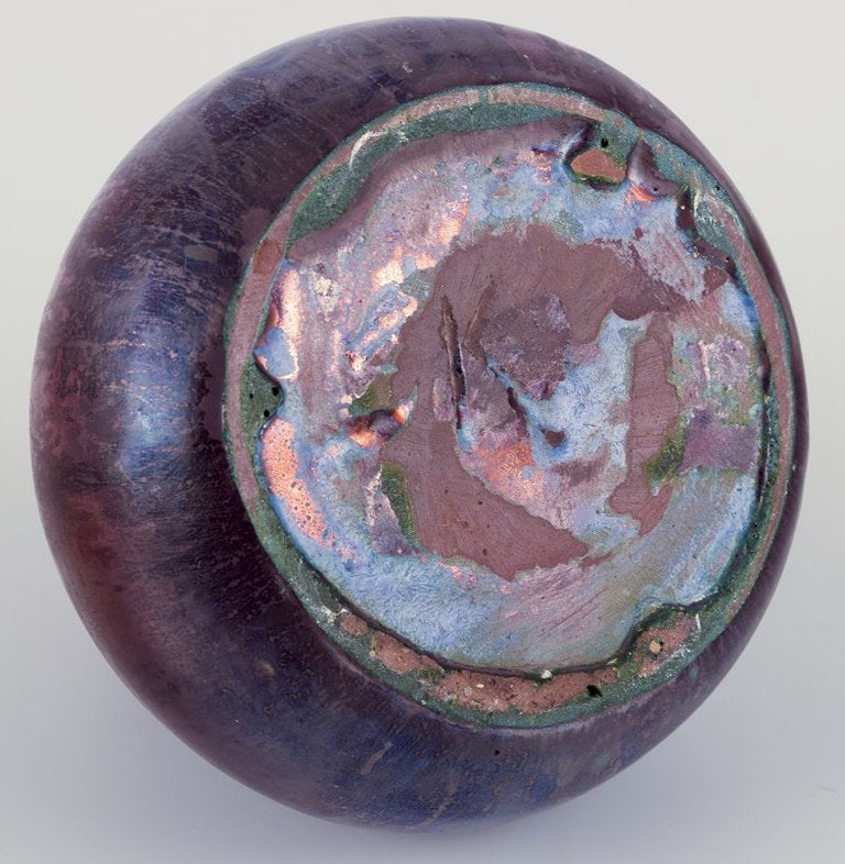 Søren Kongstrand, Danish ceramicist. Unique vase in shiny glaze. Circa 1920. - 7