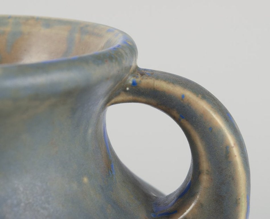 Villeroy & Boch, Luxembourg. Large unique ceramic jar with two handles. 1930s/40s. - 5