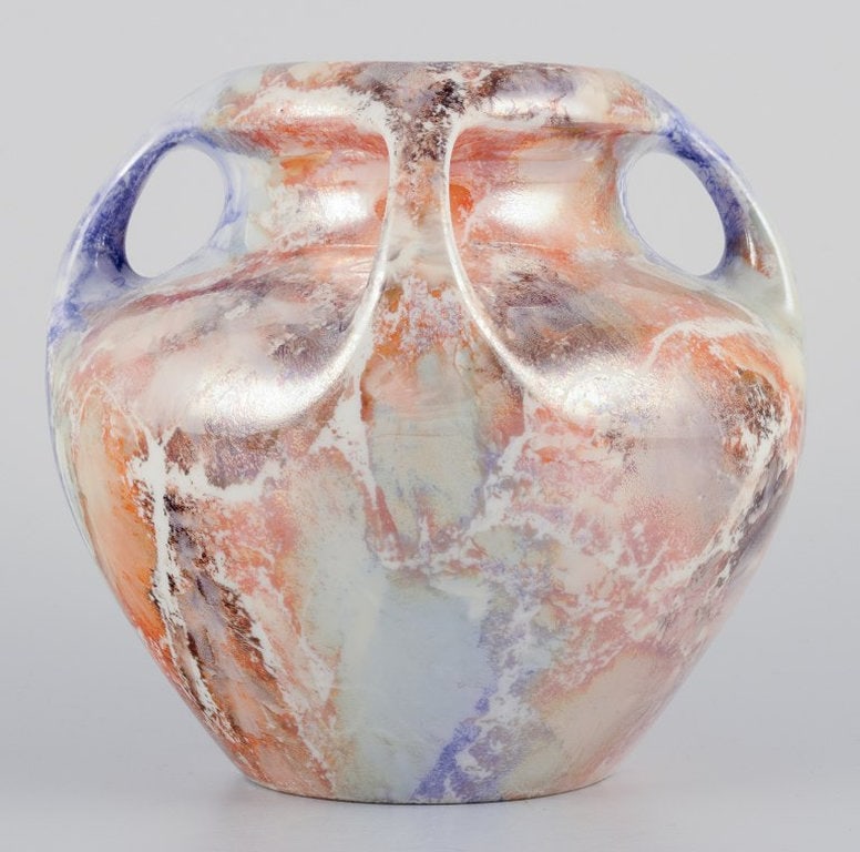 Arabia, Finland. Art Deco 'Marmor' ceramic vase. 1928-1932. - 7